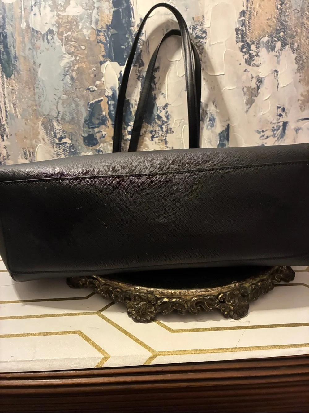 GUC !Genuine Michael Kors Black  Leather XL Tote